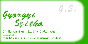 gyorgyi szitka business card